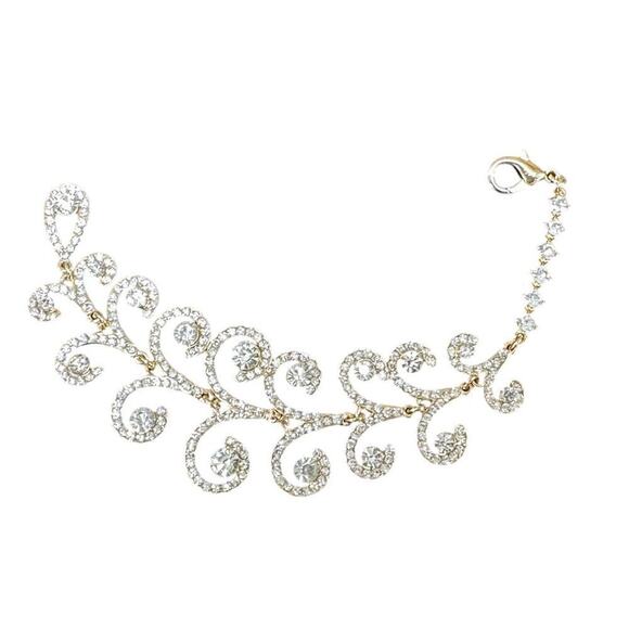 Unbranded Accessories - rhinestone charm is Necklace Fob Purse Charm Sparkly Gold clip on 8"